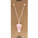 Rose Quartz Pendant Guardian Angel Crystal Gemstone - SHAMTAM.COM