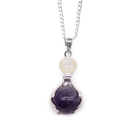 Amethyst Pendant Healing Hands Crystal Gemstone - SHAMTAM.COM