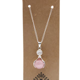 Rose Quartz Pendant Healing Hands Crystal Gemstone - SHAMTAM.COM