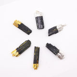 Gemstone Indian Tourmaline & Silver Plated Pendants (6 assorted) - SHAMTAM.COM