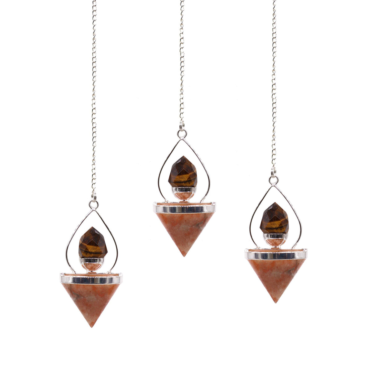 Sunstone & Tigers eye Pendulum Crystal Gemstone Lantern of Life - SHAMTAM.COM