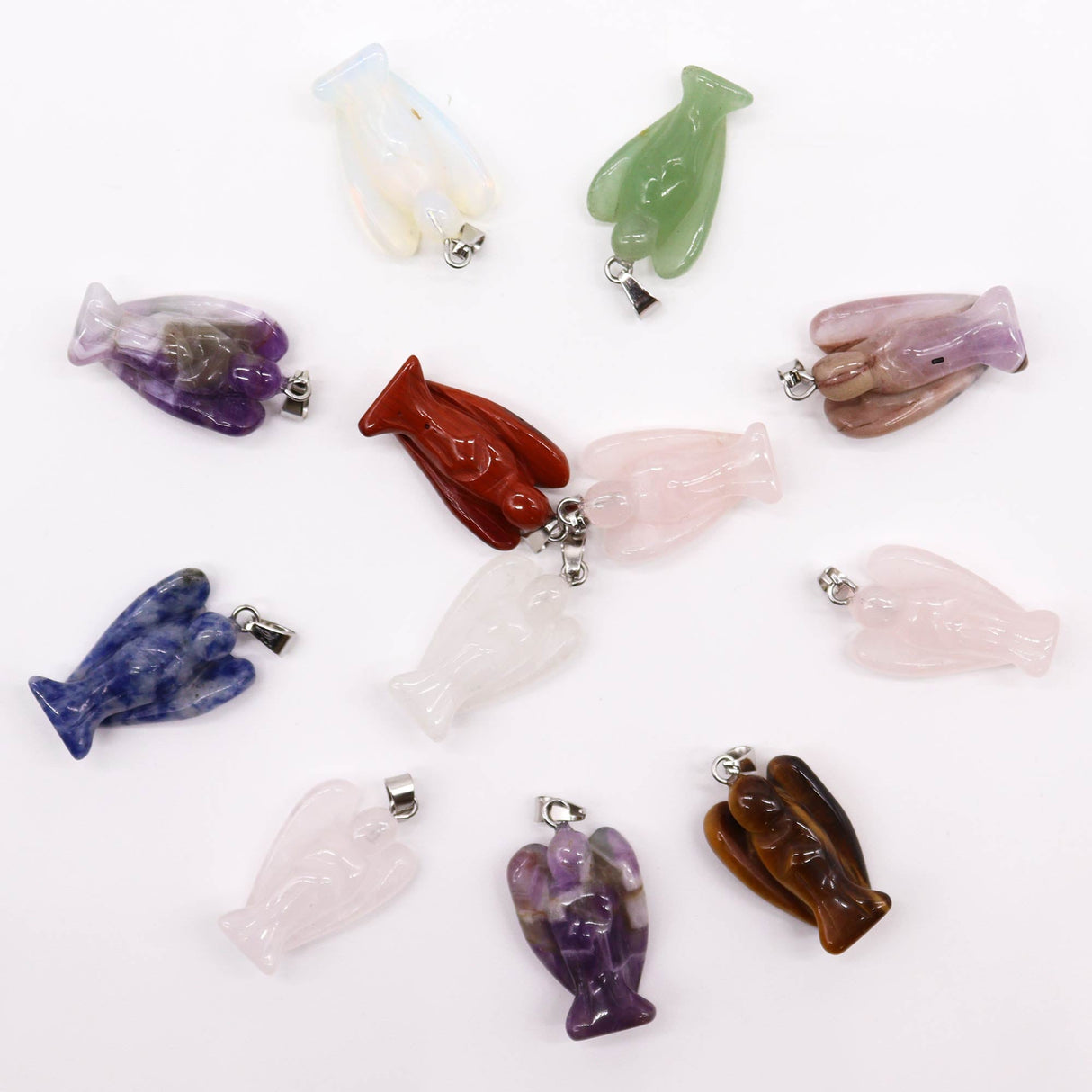 Crystal Pendant Angels Gemstones 26x18mm - SHAMTAM.COM