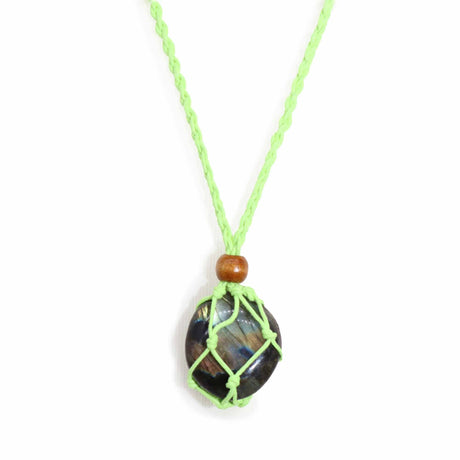 Gemstone Necklace Cord - Green - SHAMTAM.COM