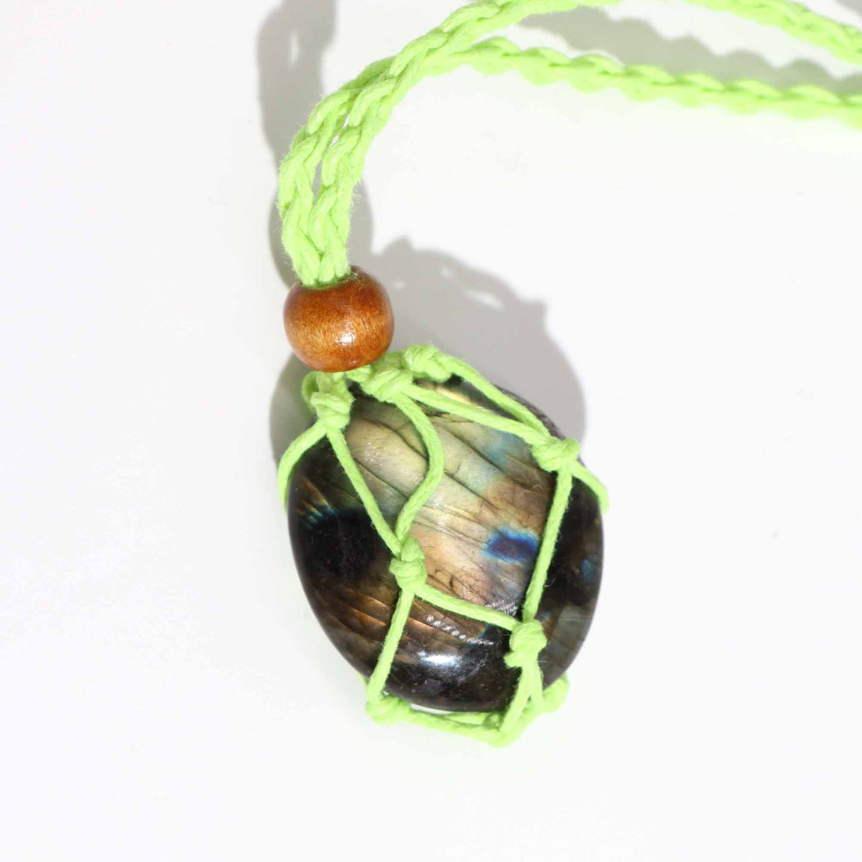 Gemstone Necklace Cord - Green - SHAMTAM.COM