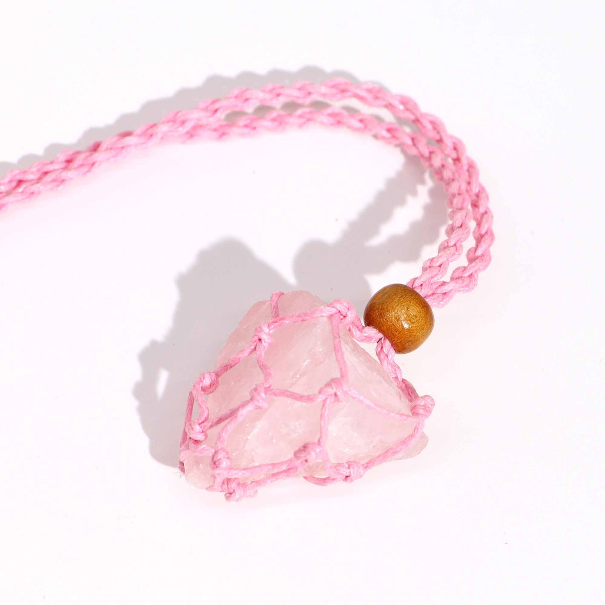 Gemstone Necklace Cord - Pink - SHAMTAM.COM