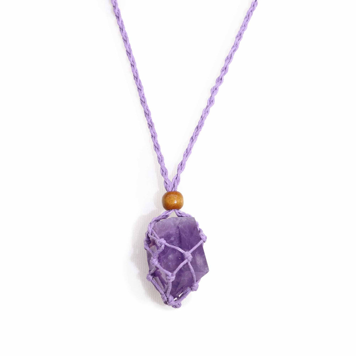 Gemstone Necklace Cord - Purple - SHAMTAM.COM