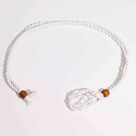 Gemstone Necklace Cord - White - SHAMTAM.COM