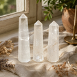 Gemstone Six Face Obelisk Point approx 11cm - Clear Quartz
