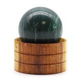 Gemstone Sphere 40mm - Indian Jade with Stand - SHAMTAM.COM