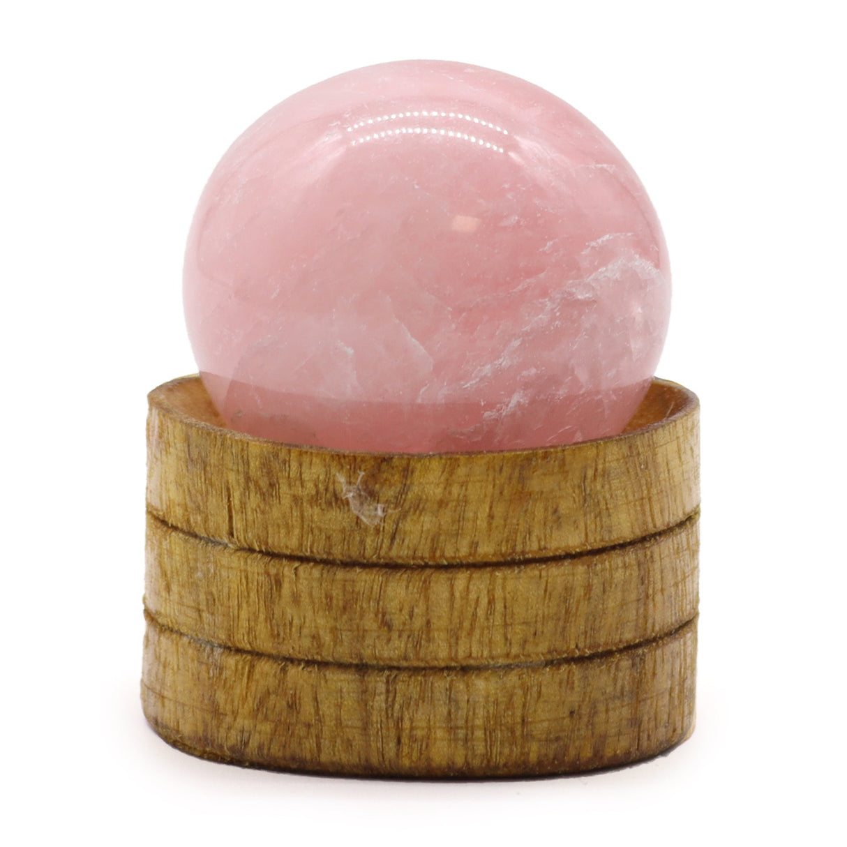 Gemstone Sphere 40mm - Rose Quartz with Stand - SHAMTAM.COM