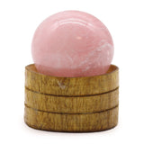 Gemstone Sphere 40mm - Rose Quartz with Stand - SHAMTAM.COM