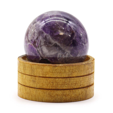 Gemstone Sphere 50mm - African Amethyst with Stand - SHAMTAM.COM