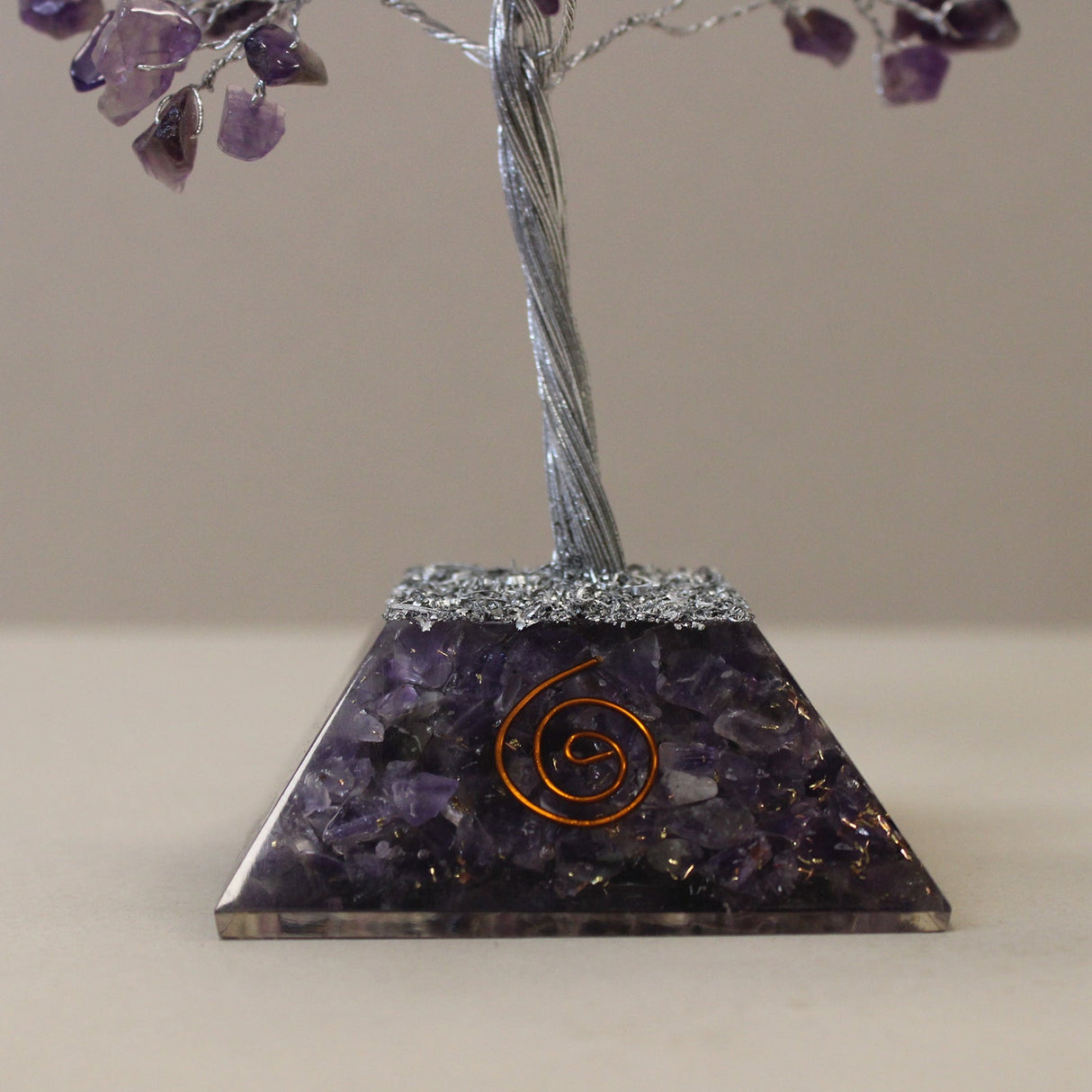 Crystal Tree Amethyst with Orgonite Base - 160 Gemstones - SHAMTAM.COM