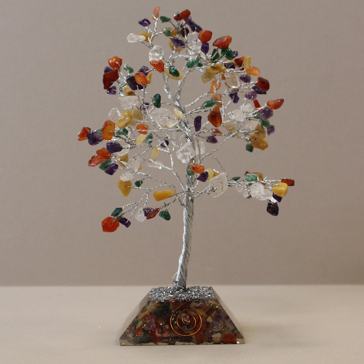 Crystal Tree with Orgonite Base - 160 Gemstones - SHAMTAM.COM