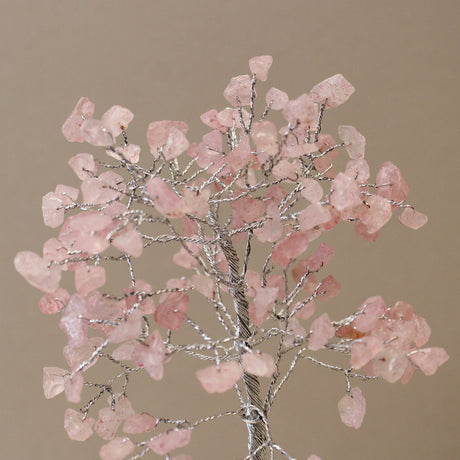 Crystal Tree Rose Quartz with Orgonite Base - 160 Gemstones - SHAMTAM.COM