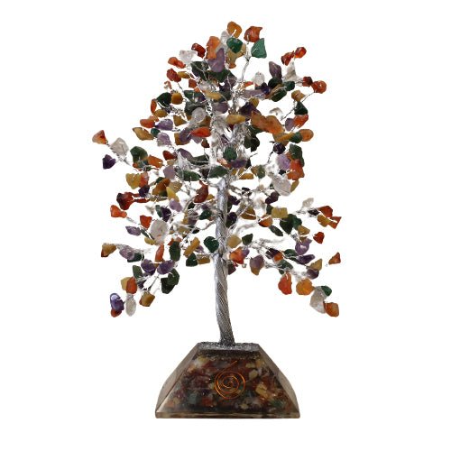 Crystal Tree with Orgonite Base - 320 Gemstones - SHAMTAM.COM