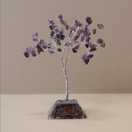 Crystal Tree Amethyst with Orgonite Base - 80 Gemstones - SHAMTAM.COM