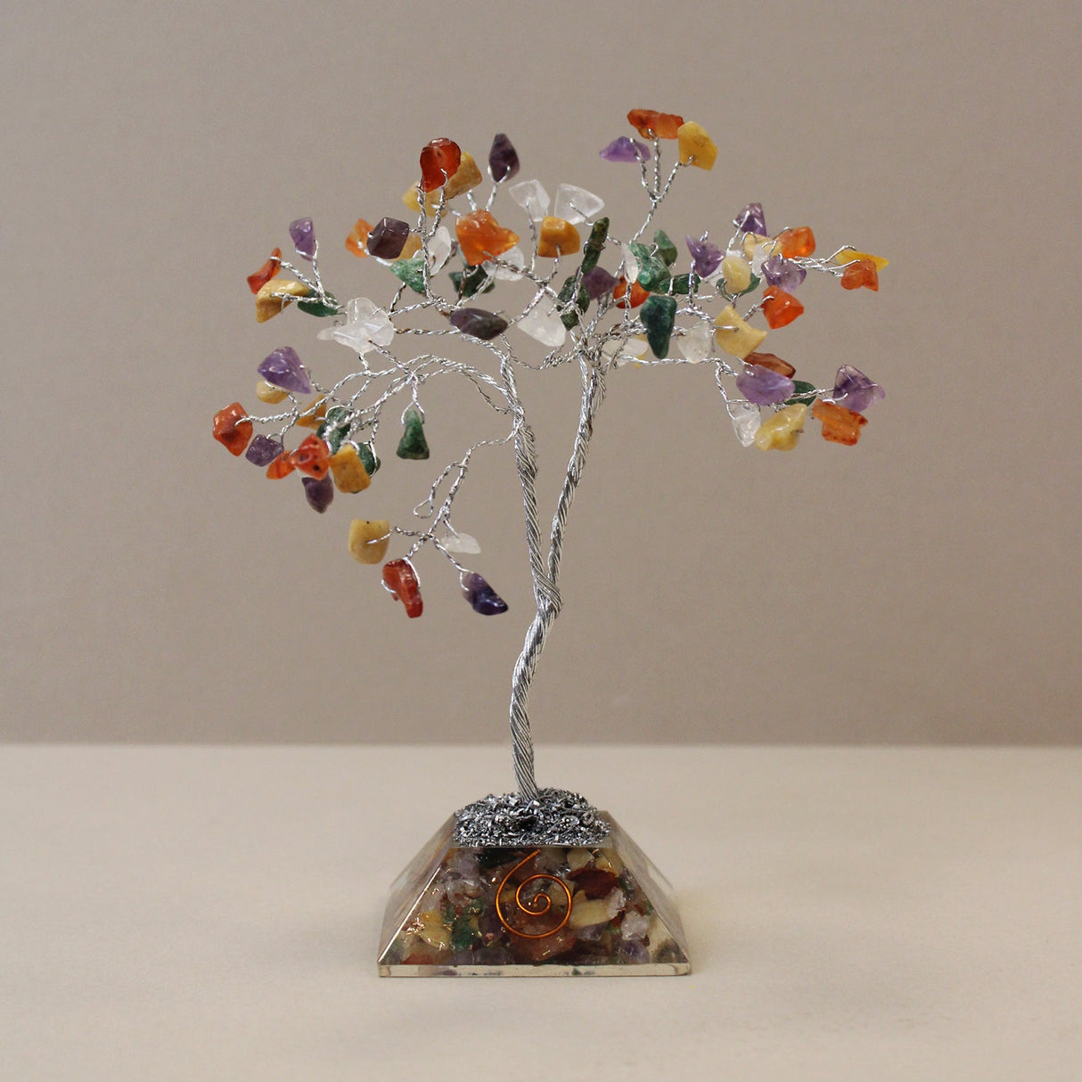 Crystal Tree with Orgonite Base - 80 Gemstones - SHAMTAM.COM