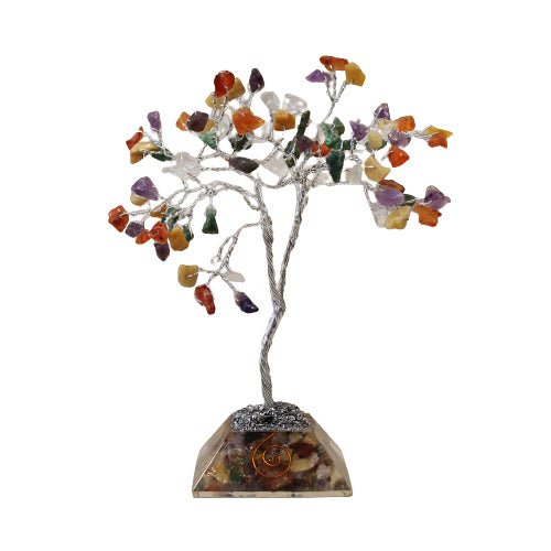 Crystal Tree with Orgonite Base - 80 Gemstones - SHAMTAM.COM