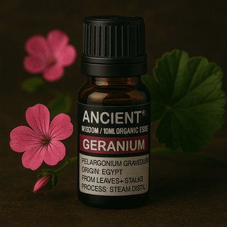 Økologisk geranium æterisk olie dampdestilleret 10ml