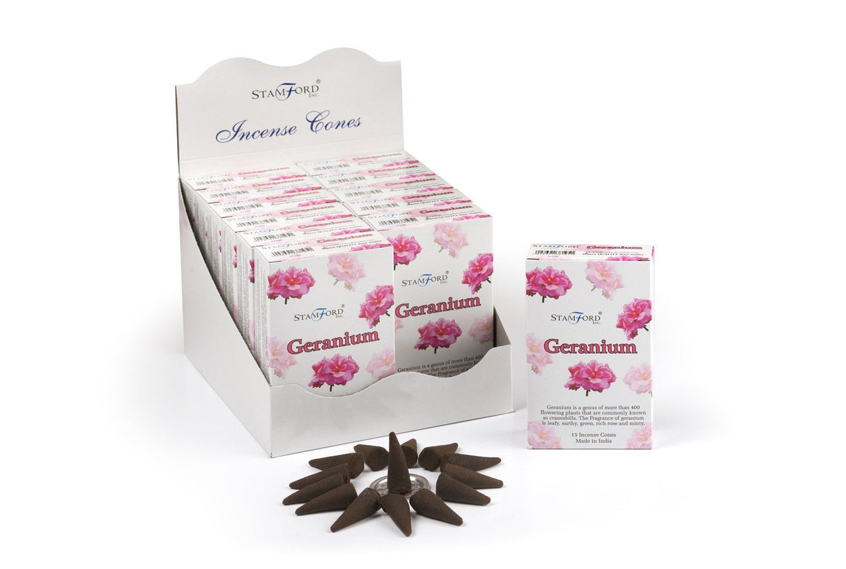 Geranium Incense Cones - SHAMTAM.COM