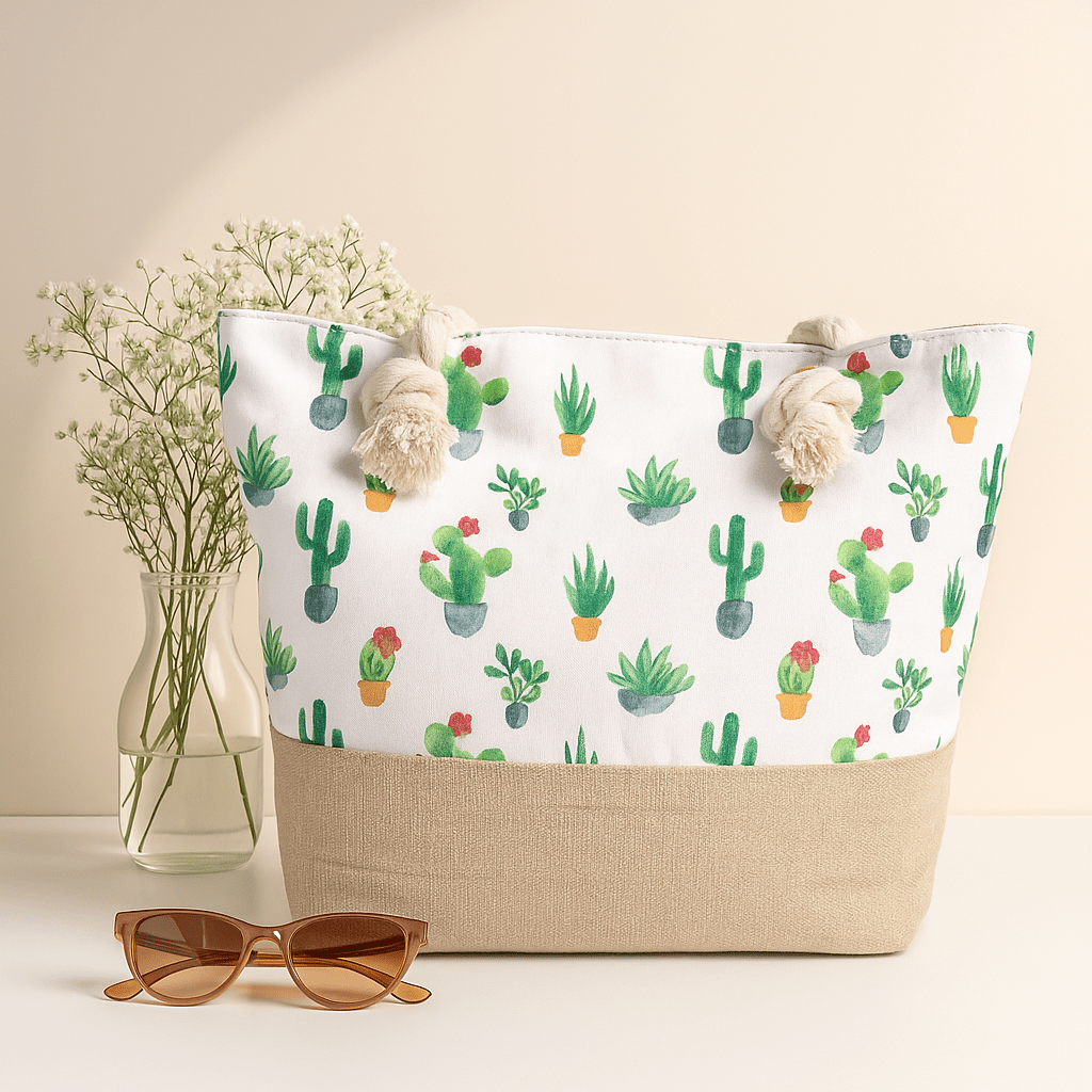 Gift Bag with Rope Handles, Mini Cactus - SHAMTAM.COM