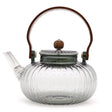 Glass Infuser Teapot - Charcoal Ribbed Pearl - 950ml - SHAMTAM.COM