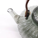 Glass Infuser Teapot - Charcoal Ribbed Pearl - 950ml - SHAMTAM.COM
