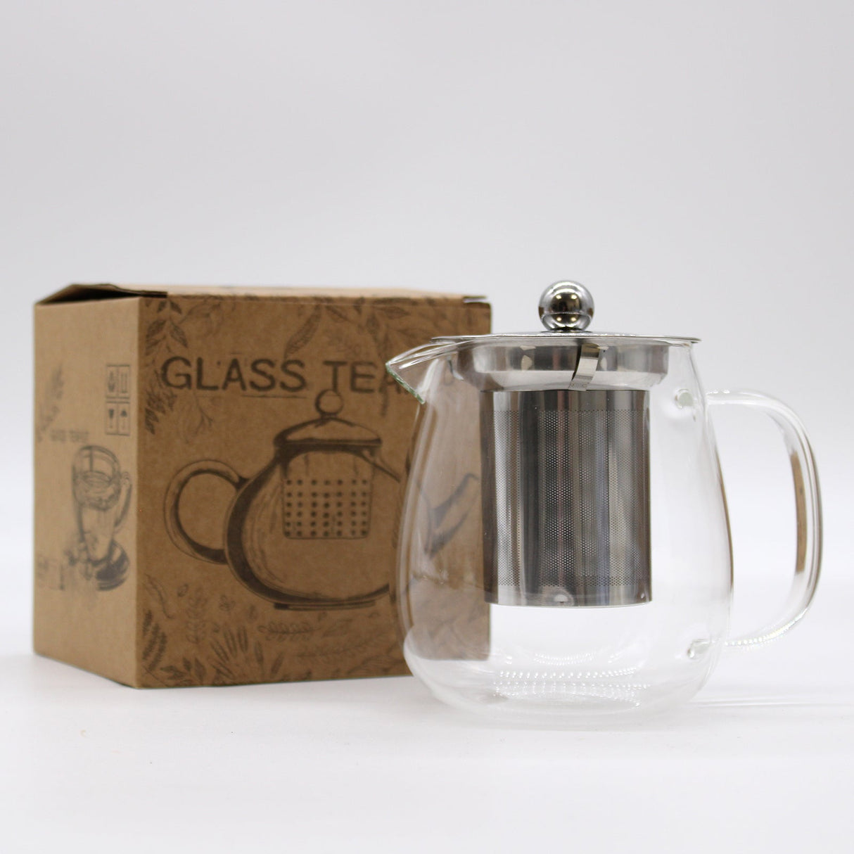 Glass Infuser Teapot - Contemporary - 550ml - SHAMTAM.COM