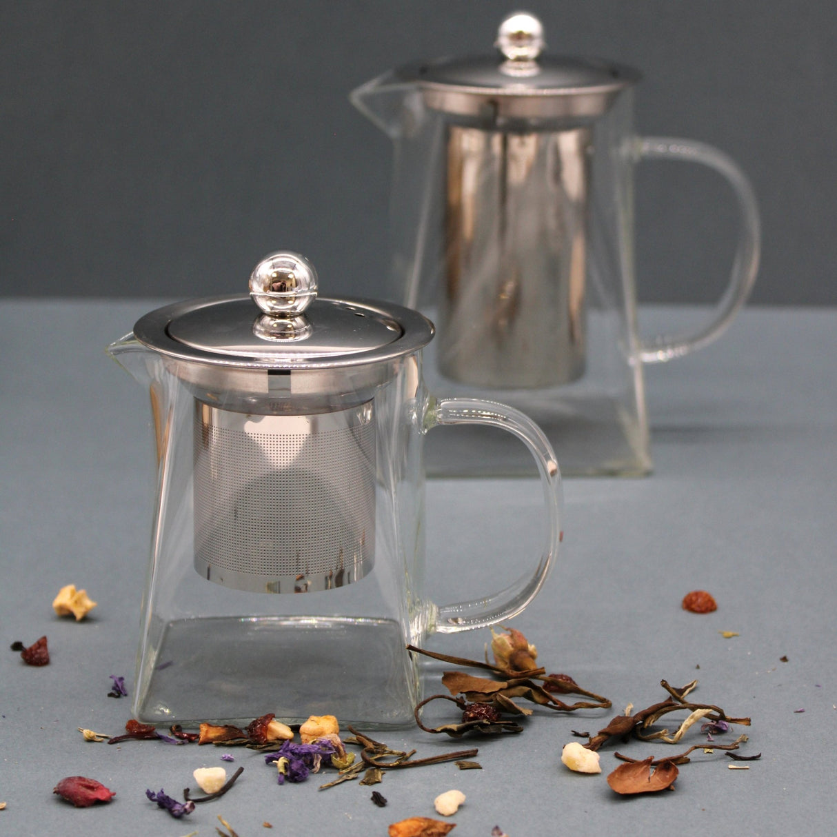 Glass Infuser Teapot - Tower Shape - 750ml - SHAMTAM.COM