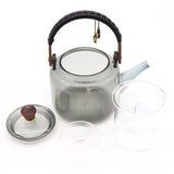 Glass Infuser Teapot - With Steamer System Charcoal - 1000ml - SHAMTAM.COM