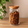 Glass Jar Bamboo 850ml 15cm - SHAMTAM.COM