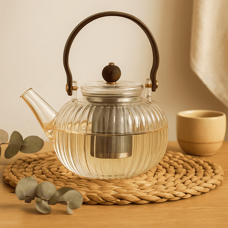 Glass Loose Leaf Teapot With Infuser, 850ml - SHAMTAM.COM