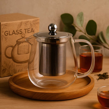 Glas tepotte med infuser 550ml