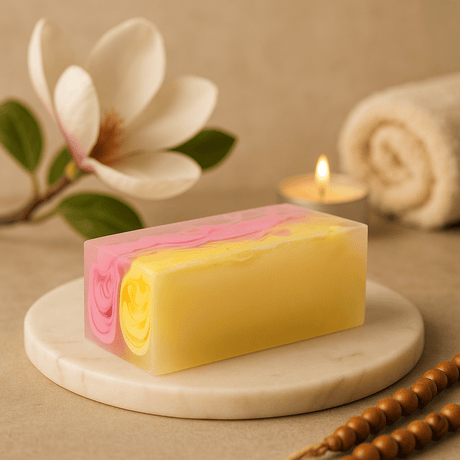 Glycerin Soap Loaf Magnolia 1.2 kg - SHAMTAM.COM