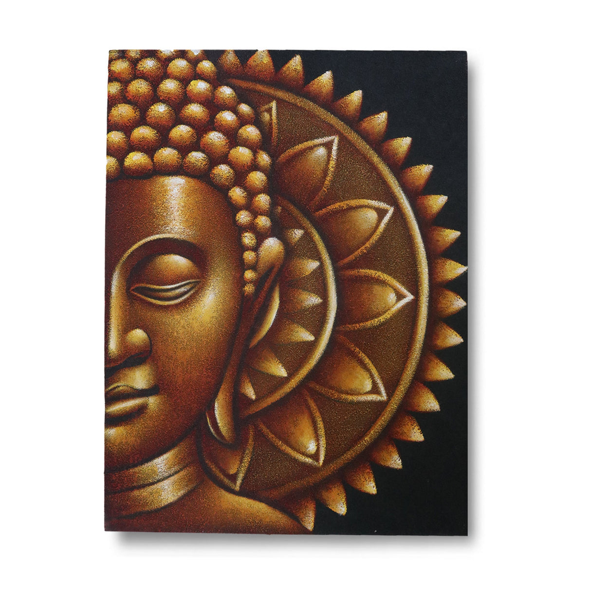 Gold Half Buddha Mandala 60x80cm - SHAMTAM.COM