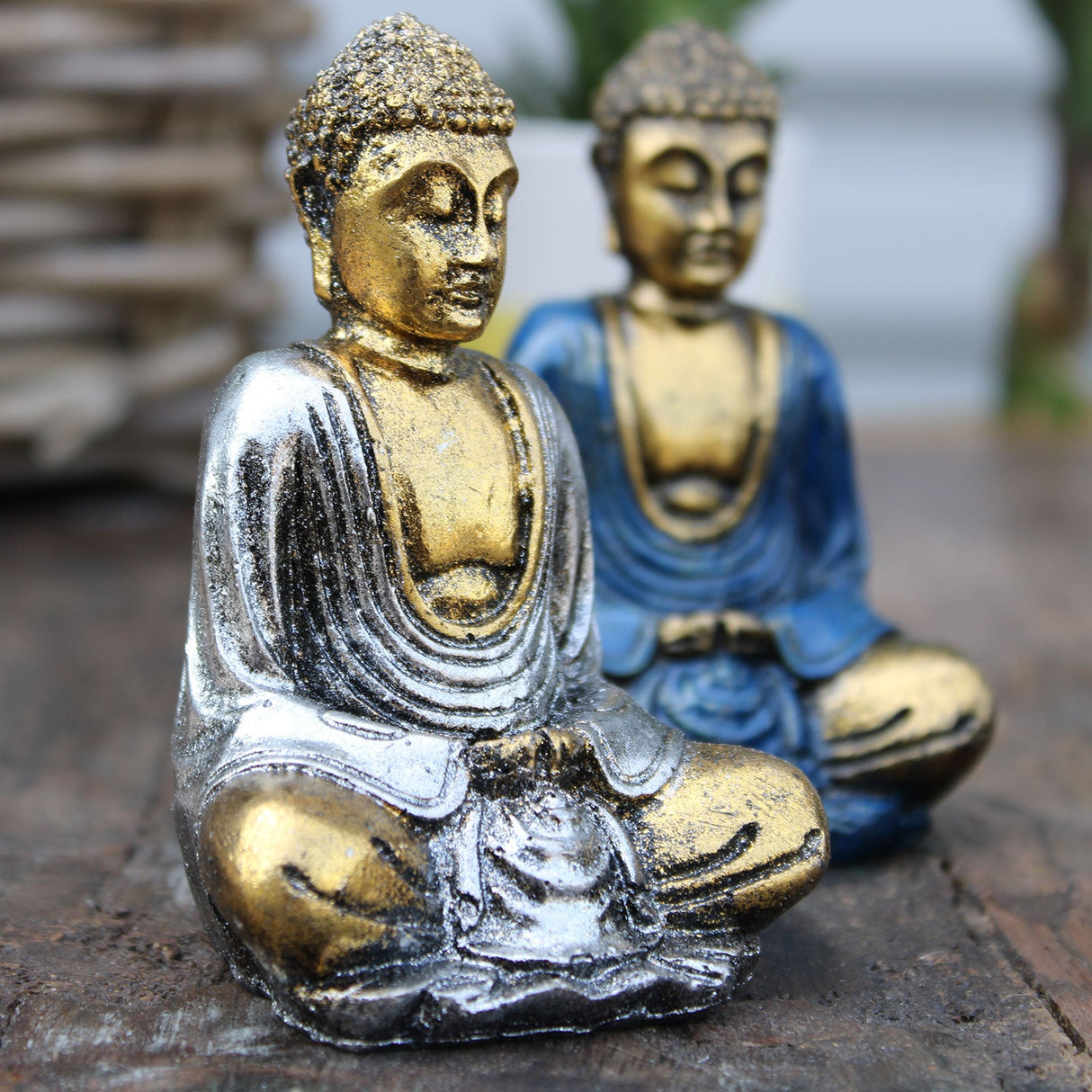 Gold Mini Buddha Figure (Assorted Colours) - SHAMTAM.COM