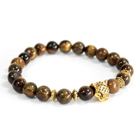 Tigers Eye Bracelet Gold Tiger Crystal Gemstone - SHAMTAM.COM