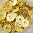 Golden Chinese Ancient Feng Shui Lucky Coins Set - SHAMTAM