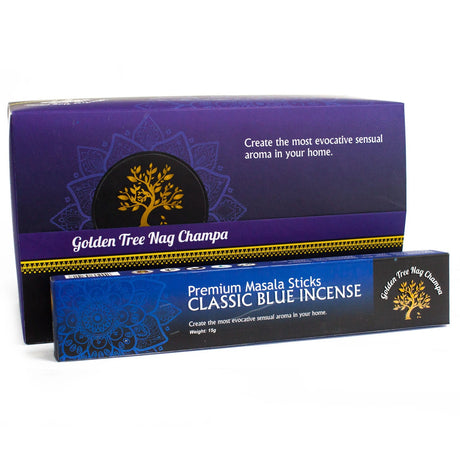 Golden Tree Nag Champa Incense - Classic Blue - SHAMTAM.COM