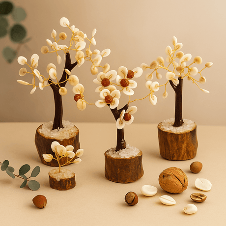 Gomati Chakra Stone Trees Set of 4 - SHAMTAM.COM