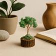 Green Aventurine Crystal Tree, 15 Gemstones Wood Base - SHAMTAM.COM