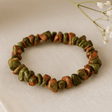 Green Jasper Gemstone Chip Bracelet - SHAMTAM.COM