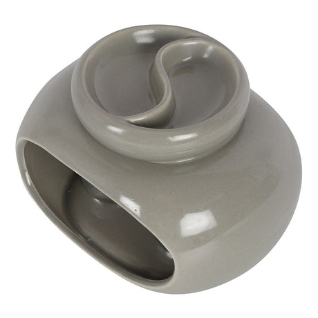 Grey Double Ceramic Oil Burner - SHAMTAM.COM