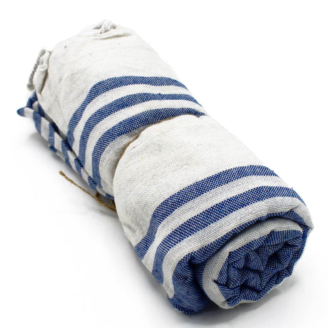 Hamman Spa Towel - Ocean Blue - 90x170cm - SHAMTAM.COM