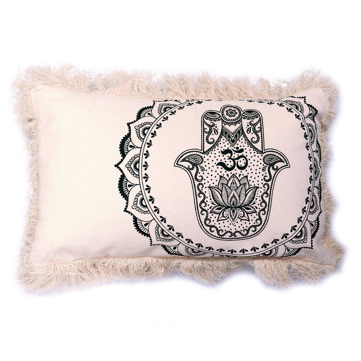 Hamsa Mandala Cushion Cover - 30x50cm - green - SHAMTAM.COM