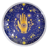 Hamsa Offering Plate Midnight Blue Enameled Three - Legged - SHAMTAM.COM