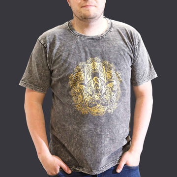 Koszulka Hamsa Stone Washed Ciemnoszara XL