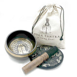 Singing Bowl Gift Set - 14cm - Yogi - Hand Beaten & Engraved - SHAMTAM.COM