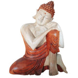 Hand Carved Buddha Statue - 25cm Thinking - SHAMTAM.COM